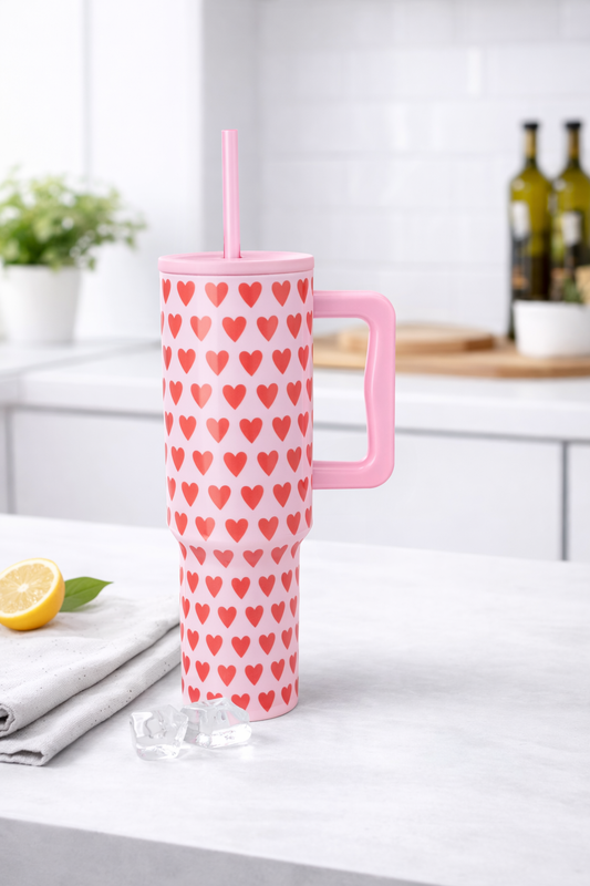 Vaso Térmico Premium de Acero Inoxidable 1200 ml – Corazones