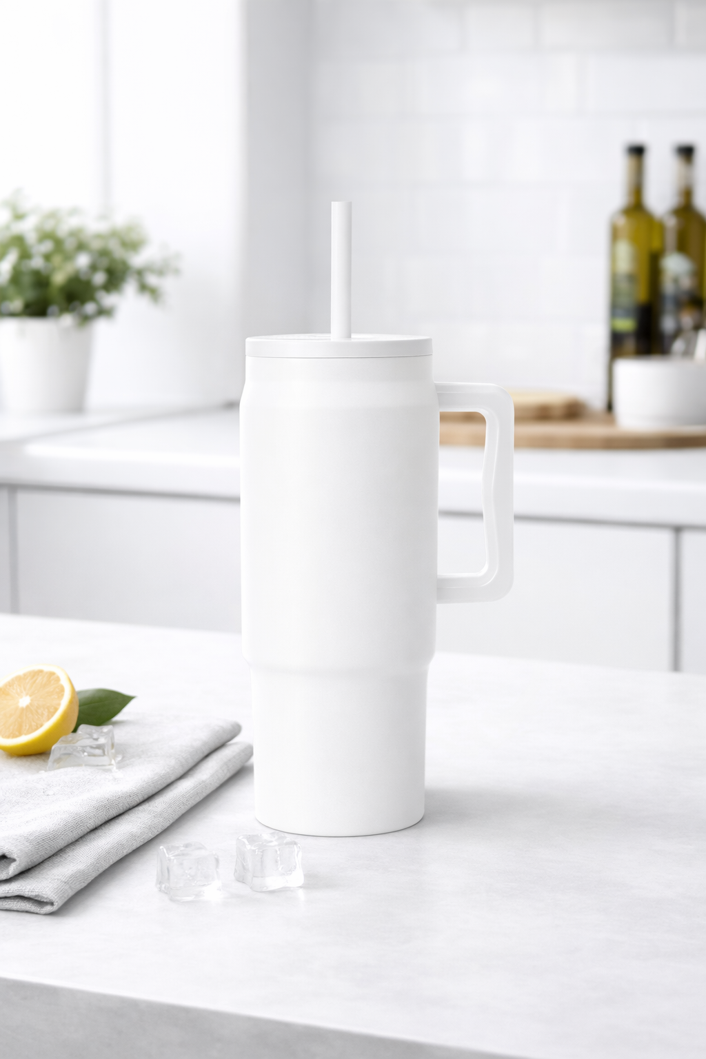 Vaso Térmico Premium de Acero Inoxidable 1500 ml – Blanco